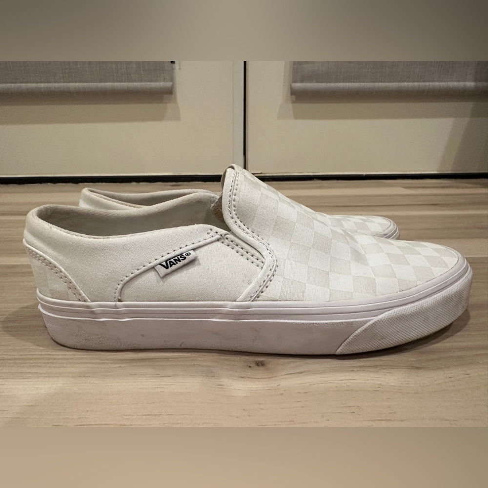White checkered vans